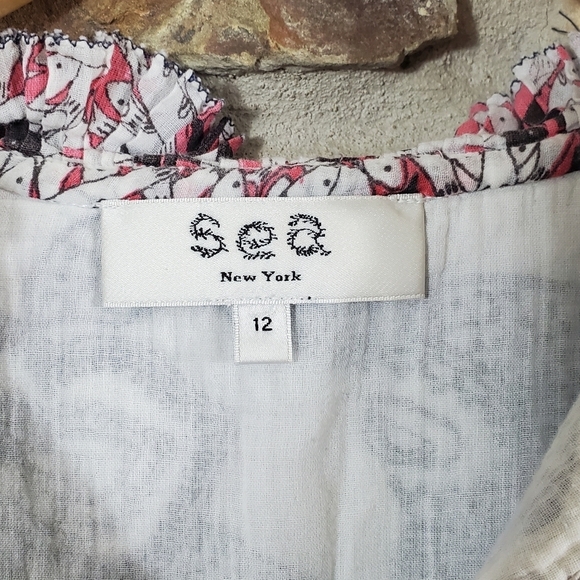 Sea 12 Kaleidescape Printed Quilted Embroidered Fish Dress - Picture 9 of 10